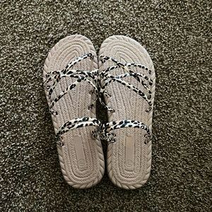 leopard print sandals